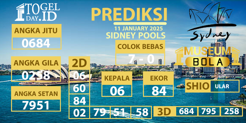 Prediksi Sidney Pools 11 January 2025